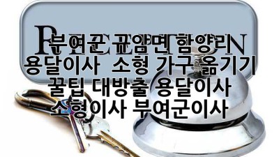 부여군 규암면 함양리 용달이사🚚💨 : 소형 가구 옮기기, 꿀팁 대방출! #용달이사 #소형이사 #부여군이사